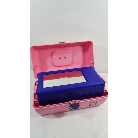 Caboodles Pink & Purple Plastic Vintage Makeup Case With Mirror - Picture 5 of 16